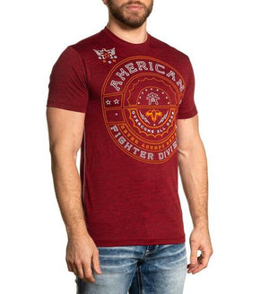 American Fighter Freemont T-Shirt Burgundy