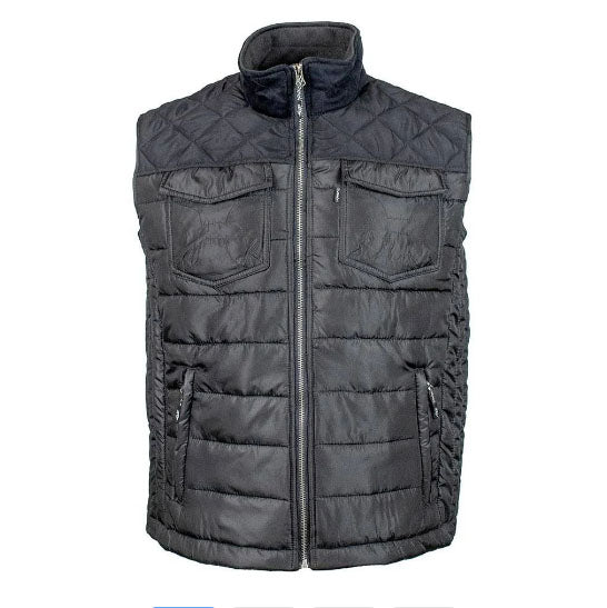 Hooey Men's Packable Black Full Zip Vest