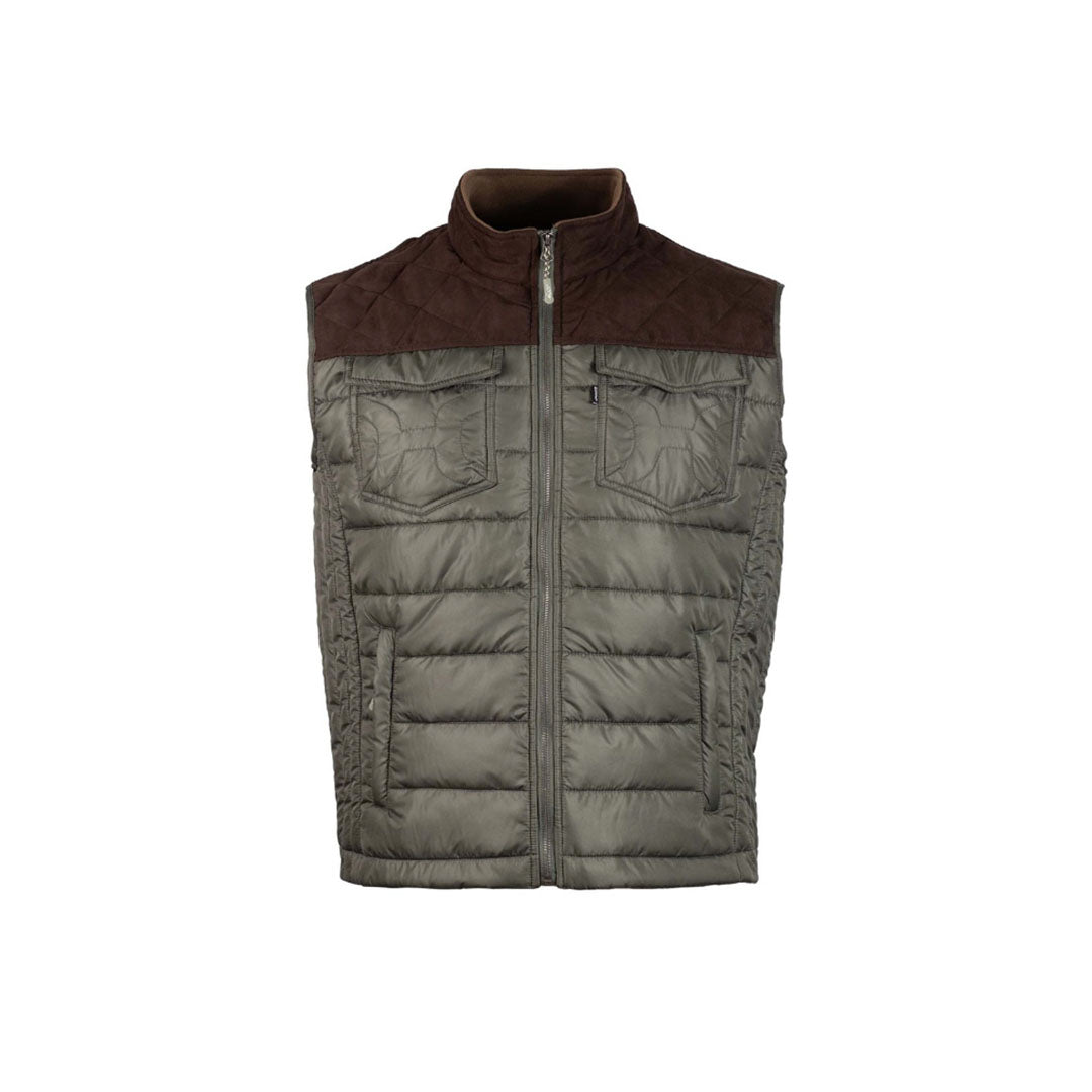 Hooey Men's Packable Olive Full Zip Vest