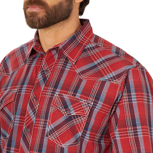 Wrangler Men's 20X Advanced Comfort Snap Shirt Red
