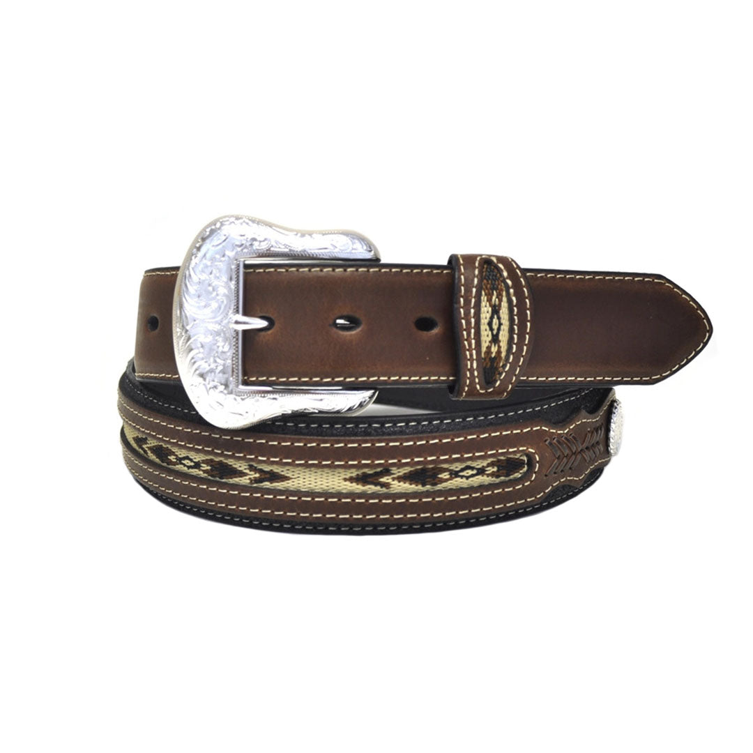 Nocona Men's Western Concho Black Leather Belt
