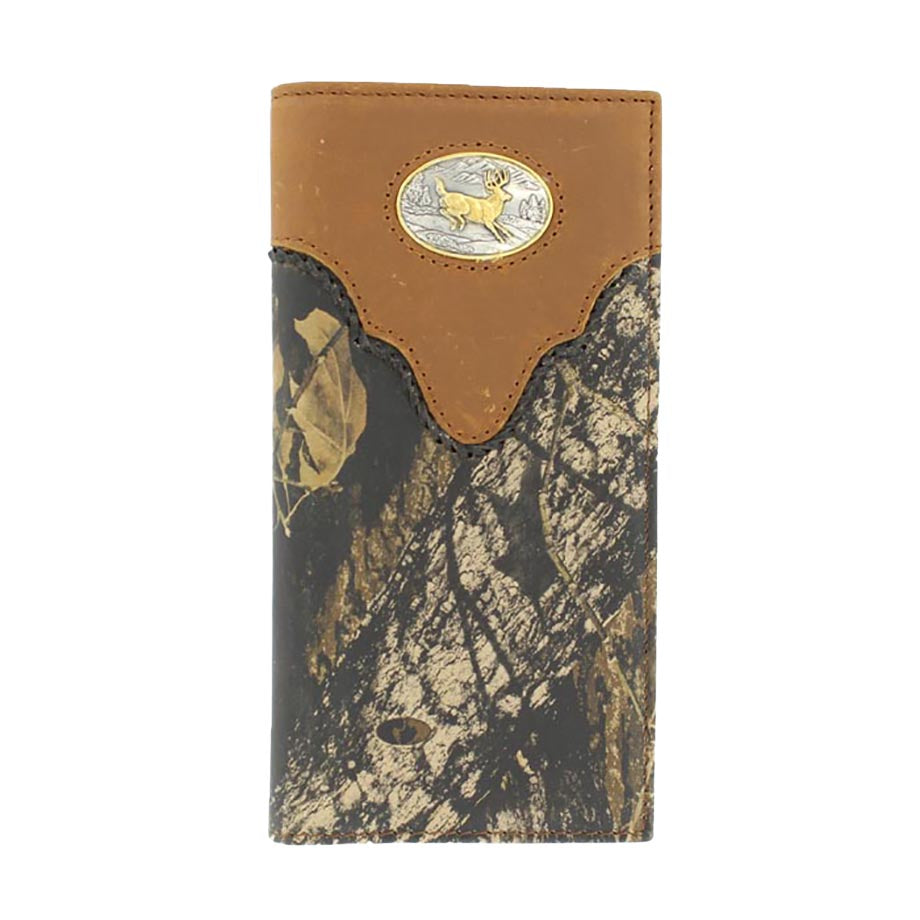 Nocona Jumping Deer Concho Mossy Oak Rodeo Wallet