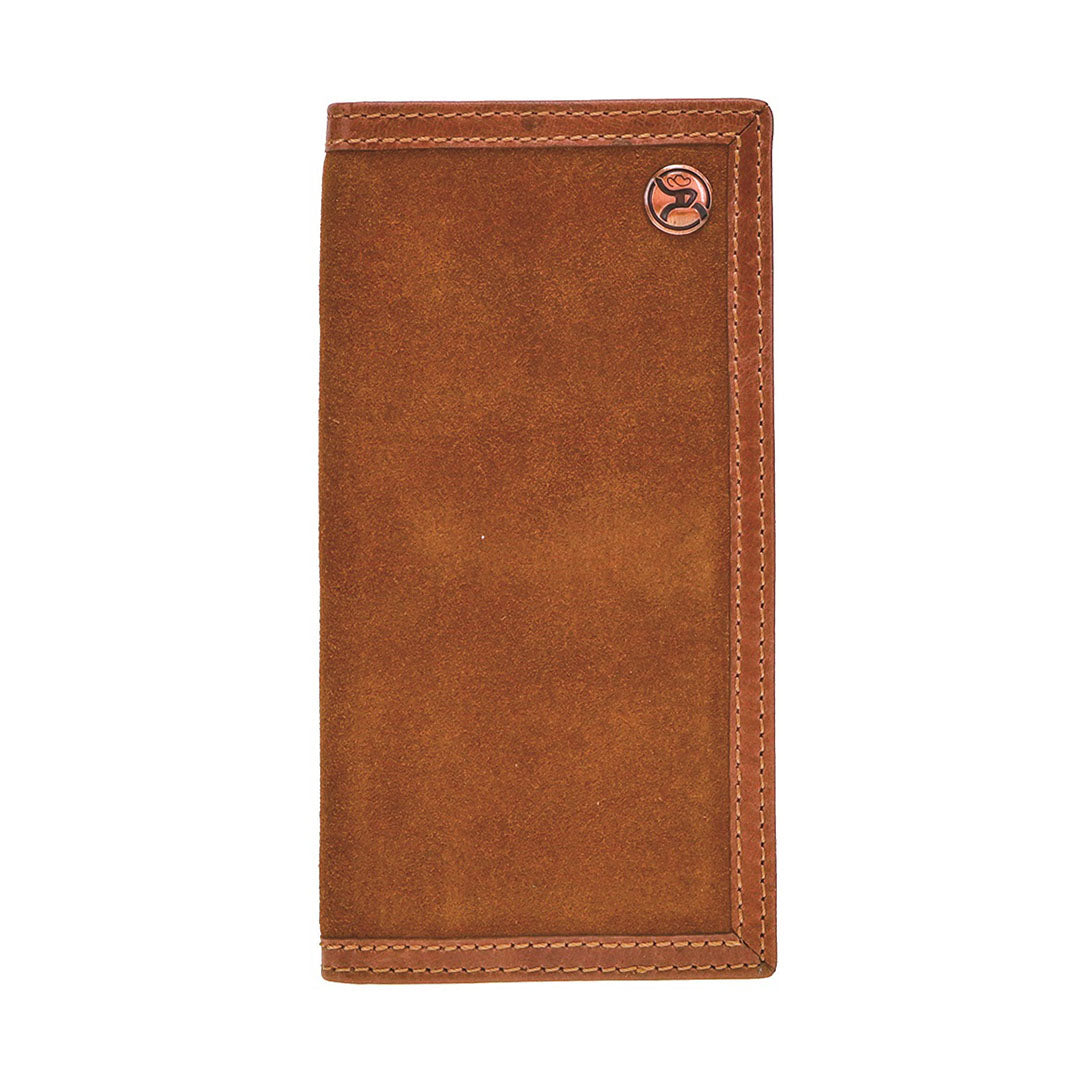 Hooey Roughout Double Welt Edge Brown Rodeo Wallet