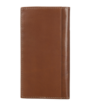 Nocona Tooled Leather Star Concho Brown Rodeo Wallet