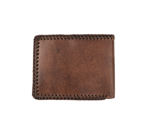 Nocona Cowboy Prayer Tan Leather Bifold Wallet