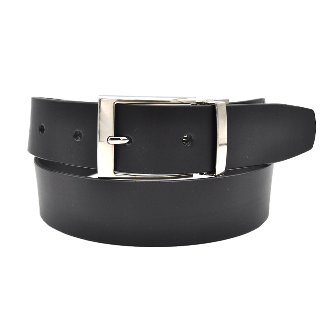 Viarci Men's Leather Dress Belt - Black
