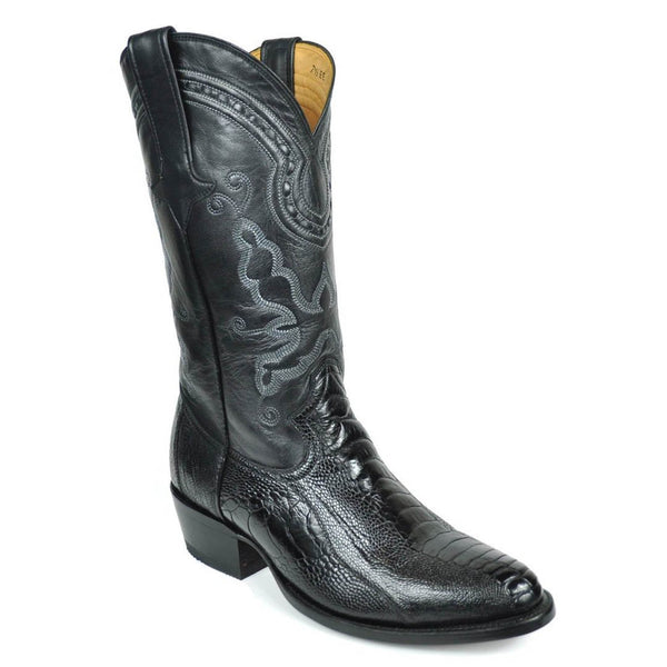 Gavel Men's Collin Ostrich Leg Boots Black Gavel Western Wear