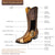 Gavel Men's Cortez Full Quill Ostrich Spanish Toe Boots - Tobacco