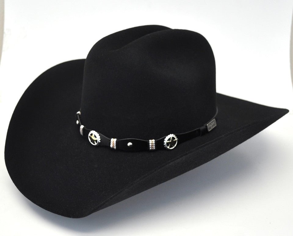 Larry Mahan 3X Oplin Wool Felt Western Hat-Black