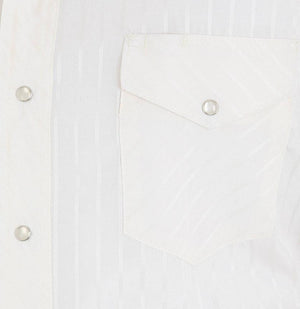 Wrangler Silver Edition Western Snap Long Sleeve Light Tan Shirt